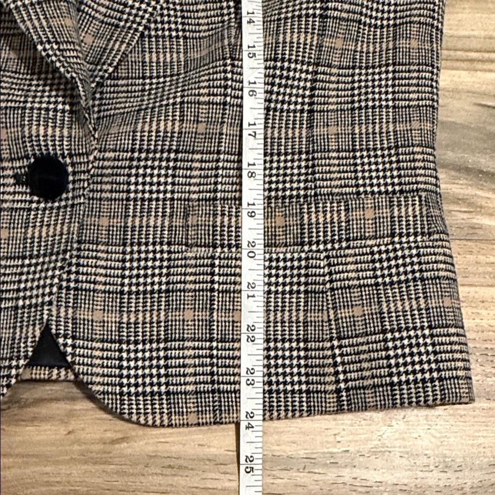 Pendleton Vintage Women's Tweed Houndstooth Wool Blazer Velvet Collar Size 12 - Picture 6 of 8